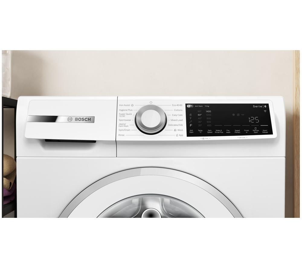 BOSCH Series 6 WGJ25400GB WiFi-enabled 10 kg 1400 Spin Washing Machine - White image number 7 of 14