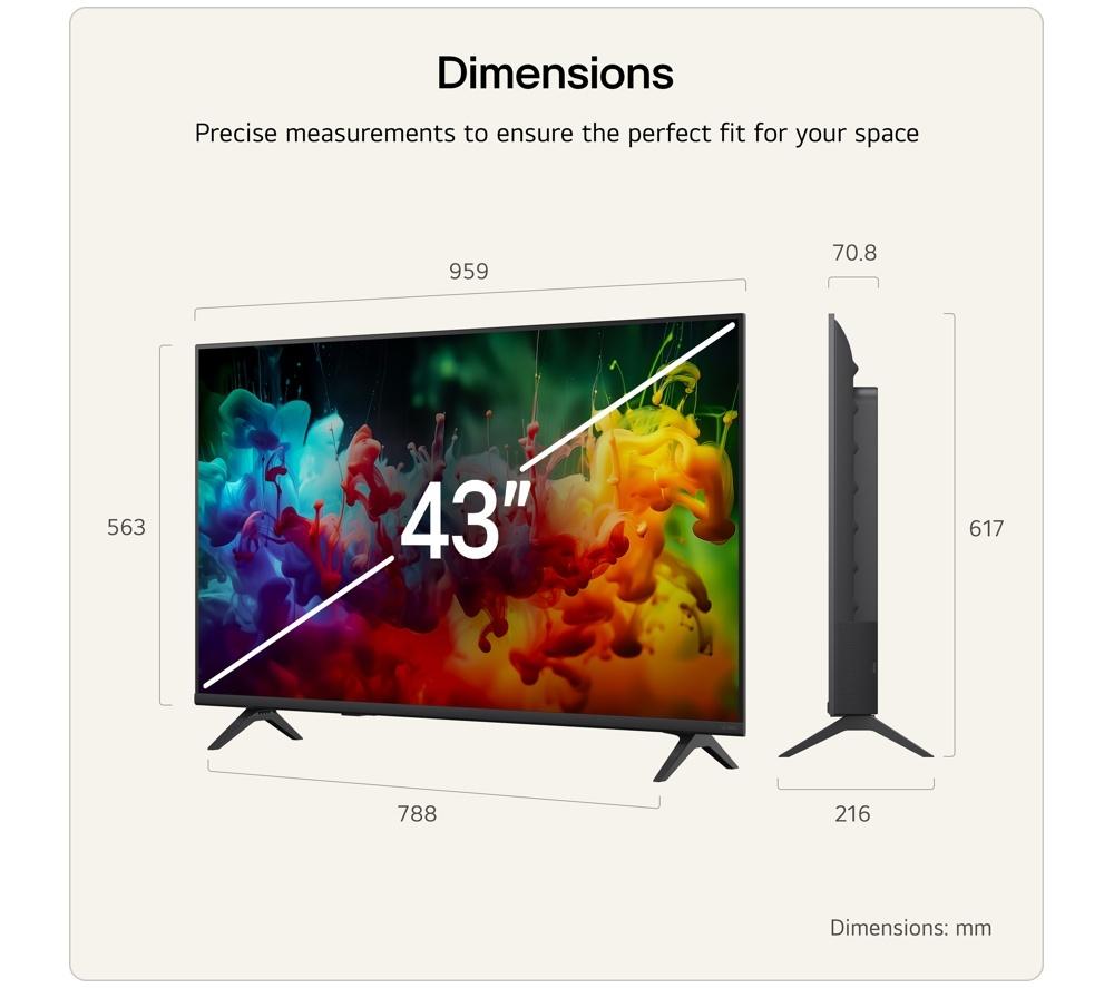LG QNED72 43" QNED AI 4K HDR Smart TV 2026 - 43QNED72B6B image number 3 of 13