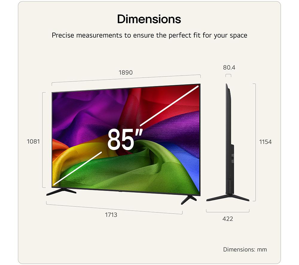 LG NU80 85" LED 4K HDR Smart TV 2026 - 85NU800B6LA image number 3 of 12