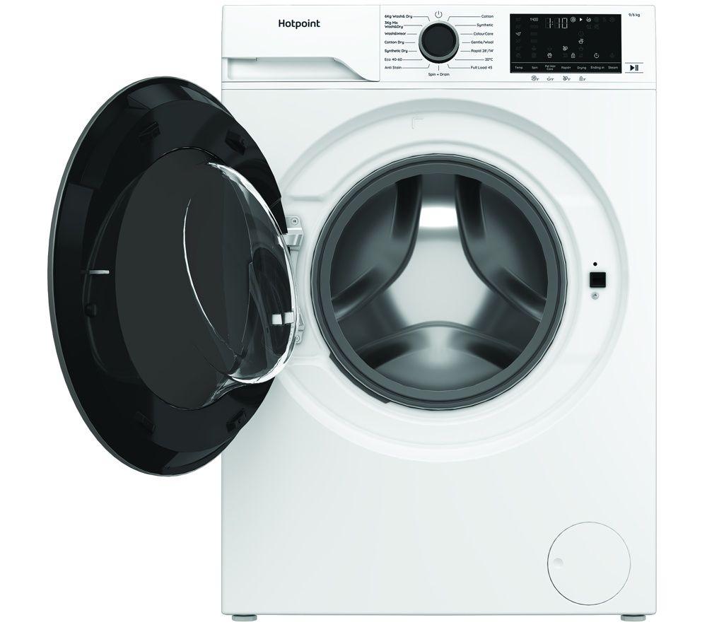 HOTPOINT HBD 9680 Anti Stain UK 9 kg Washer Dryer - White image number 2 of 4