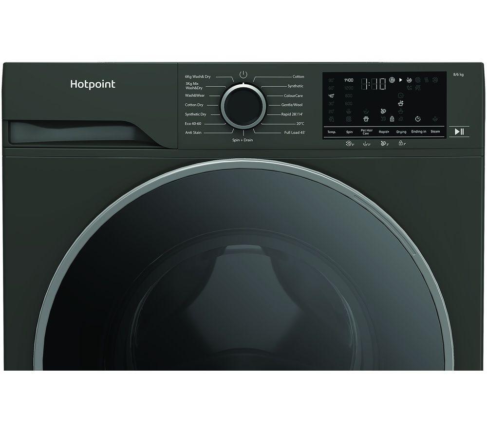 HOTPOINT AntiStain HBD 8680G ANTI STAIN UK 8 kg Washer Dryer - Graphite image number 3 of 12