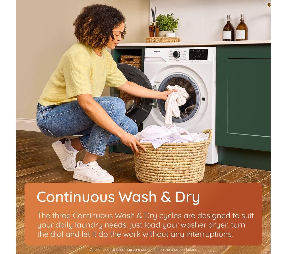 HOTPOINT AntiStain HBD 8680 ANTI STAIN UK 8 kg Washer Dryer - White image number 8 of 12