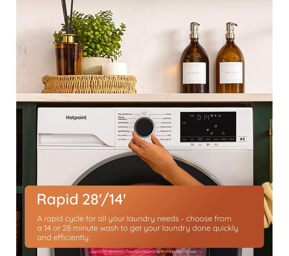 HOTPOINT AntiStain HBD 8680 ANTI STAIN UK 8 kg Washer Dryer - White image number 10 of 12