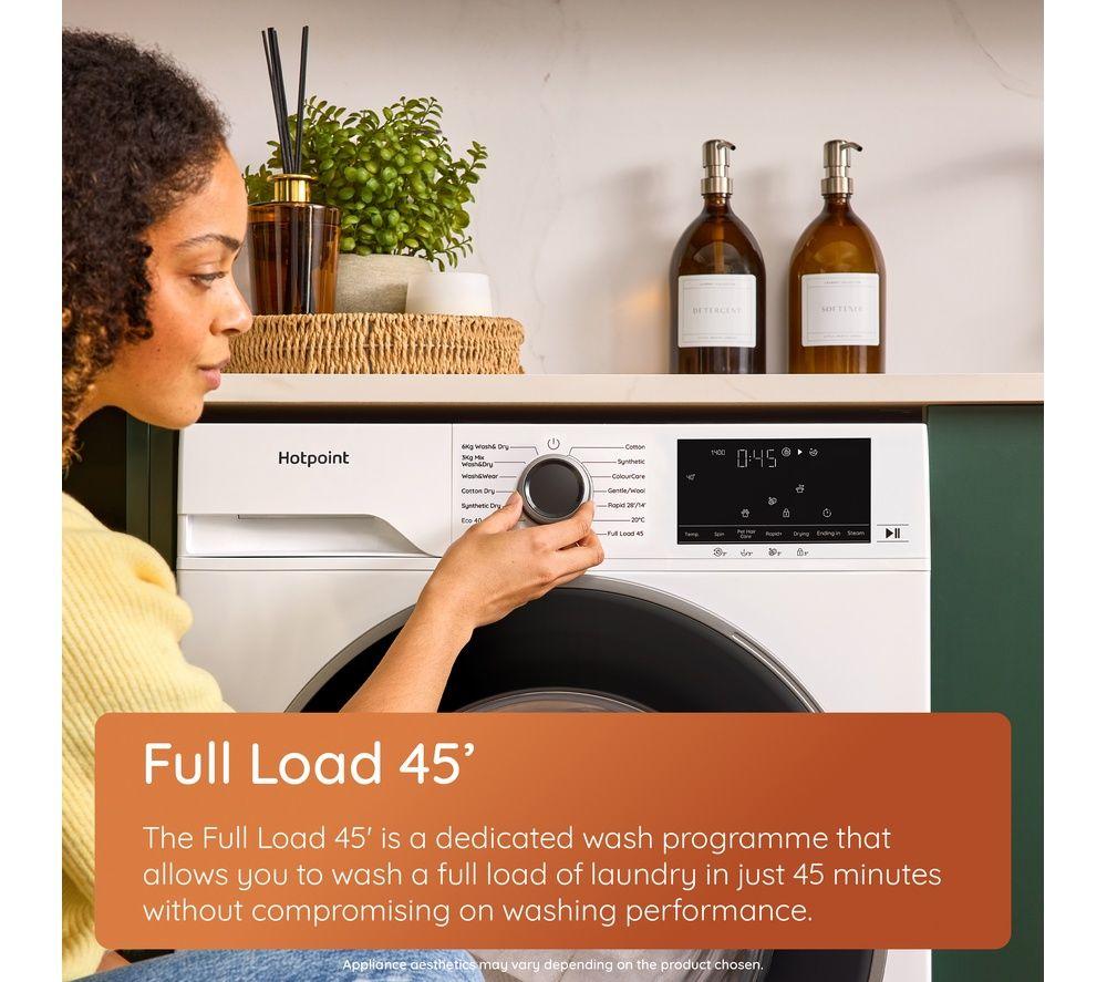 HOTPOINT AntiStain HBD 8680 ANTI STAIN UK 8 kg Washer Dryer - White image number 11 of 12