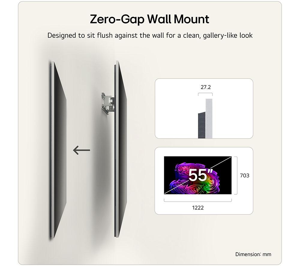 LG G6 55" OLED AI 4K HDR Smart TV 2026 (Wall Mount Version) - OLED55G64LW image number 3 of 15