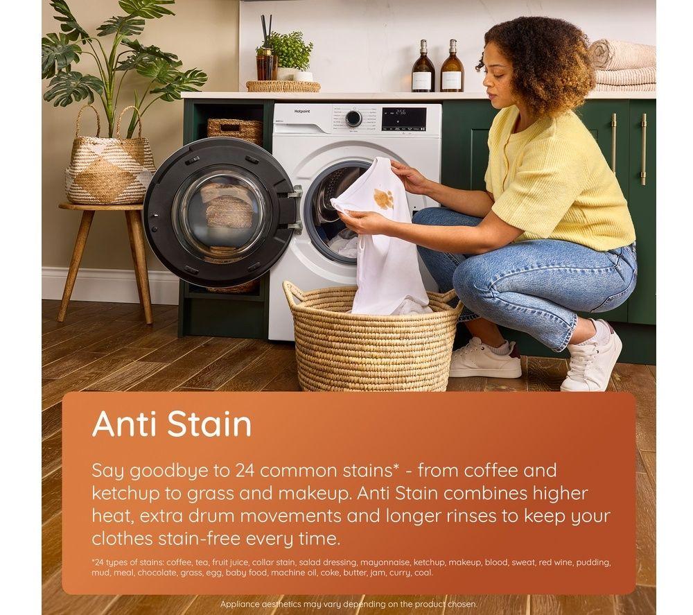 HOTPOINT Anti Stain H 101G UK 10 kg 1400 Spin Washing Machine - Manhattan Grey image number 5 of 12
