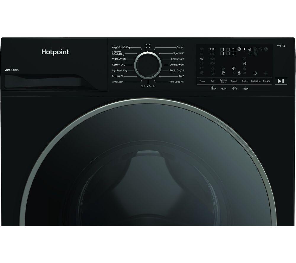 HOTPOINT HBD 9681B Anti Stain UK 9 kg Washer Dryer - Black image number 3 of 11