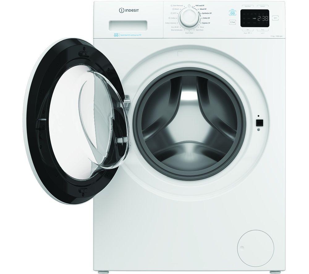 INDESIT Push&Go IP 1146 11 kg 1400 Spin Washing Machine - White image number 4 of 8