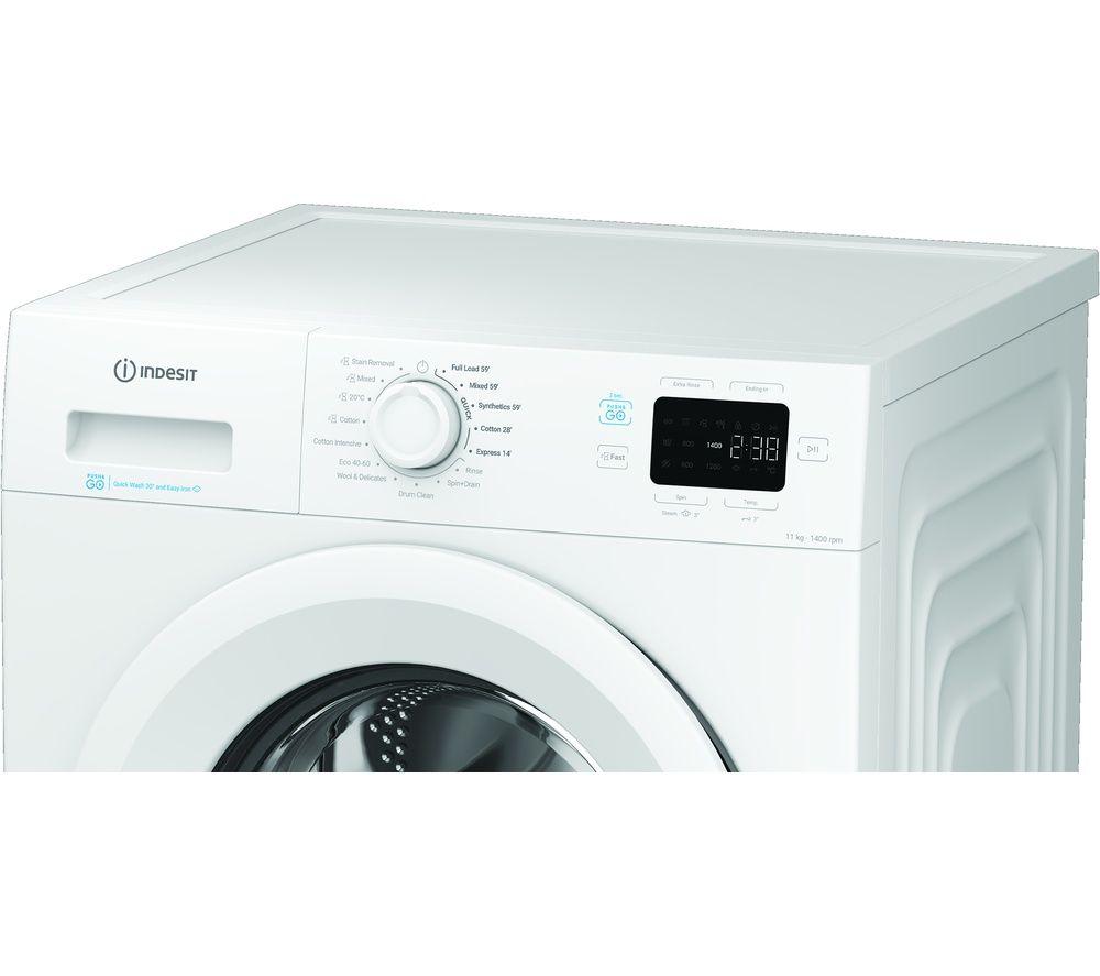 INDESIT Push&Go IP 1146 11 kg 1400 Spin Washing Machine - White image number 5 of 8