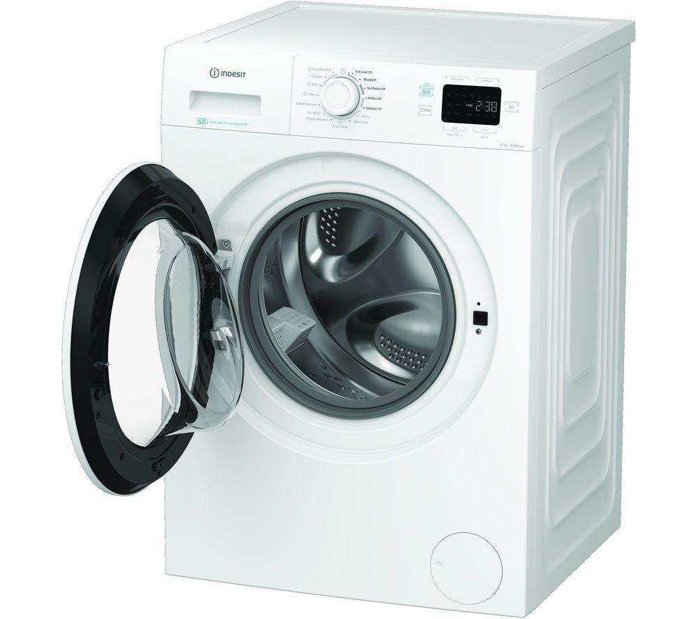INDESIT Push&Go IP 1146 11 kg 1400 Spin Washing Machine - White image number 6 of 8