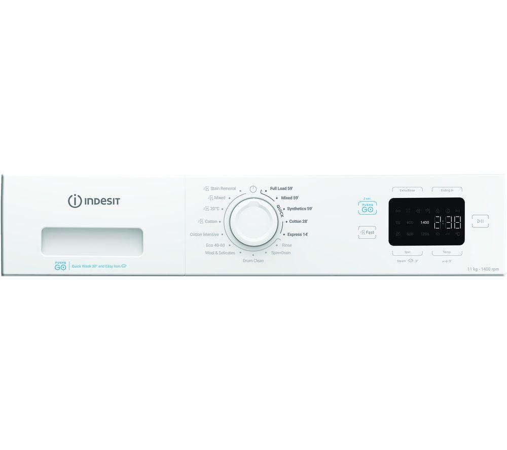 INDESIT Push&Go IP 1146 11 kg 1400 Spin Washing Machine - White image number 8 of 8