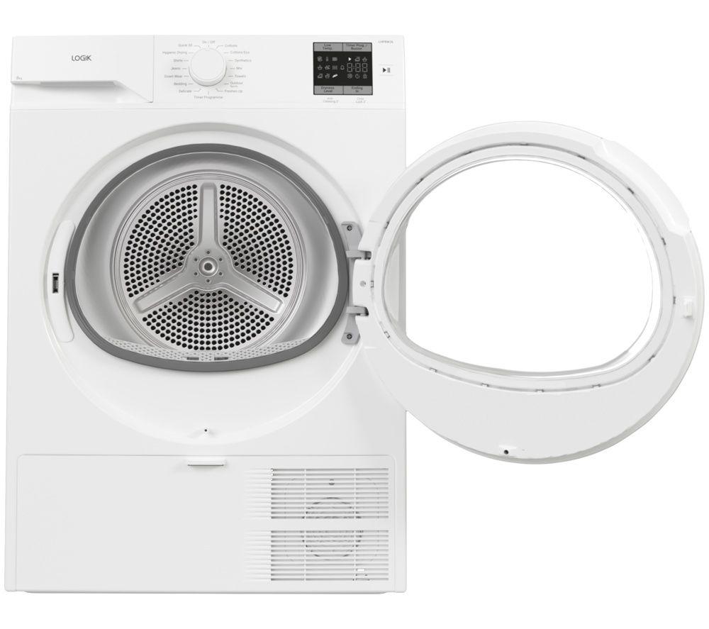 LOGIK LHP8W26 8 kg Heat Pump Tumble Dryer - White image number 5 of 5
