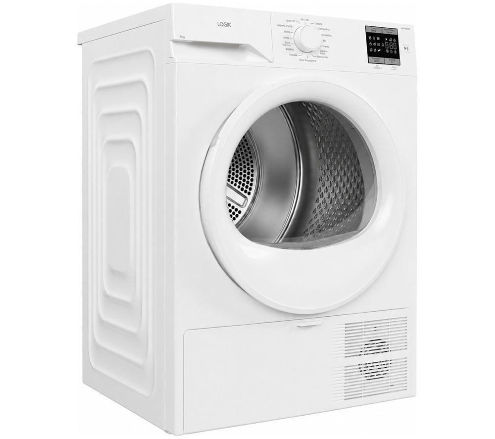 LOGIK LHP9W26 9 kg Heat Pump Tumble Dryer - White image number 3 of 5