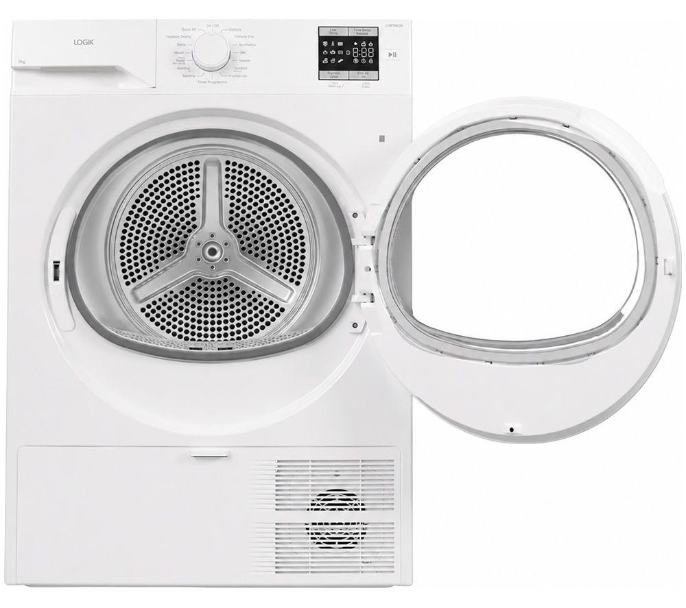 LOGIK LHP9W26 9 kg Heat Pump Tumble Dryer - White image number 5 of 5