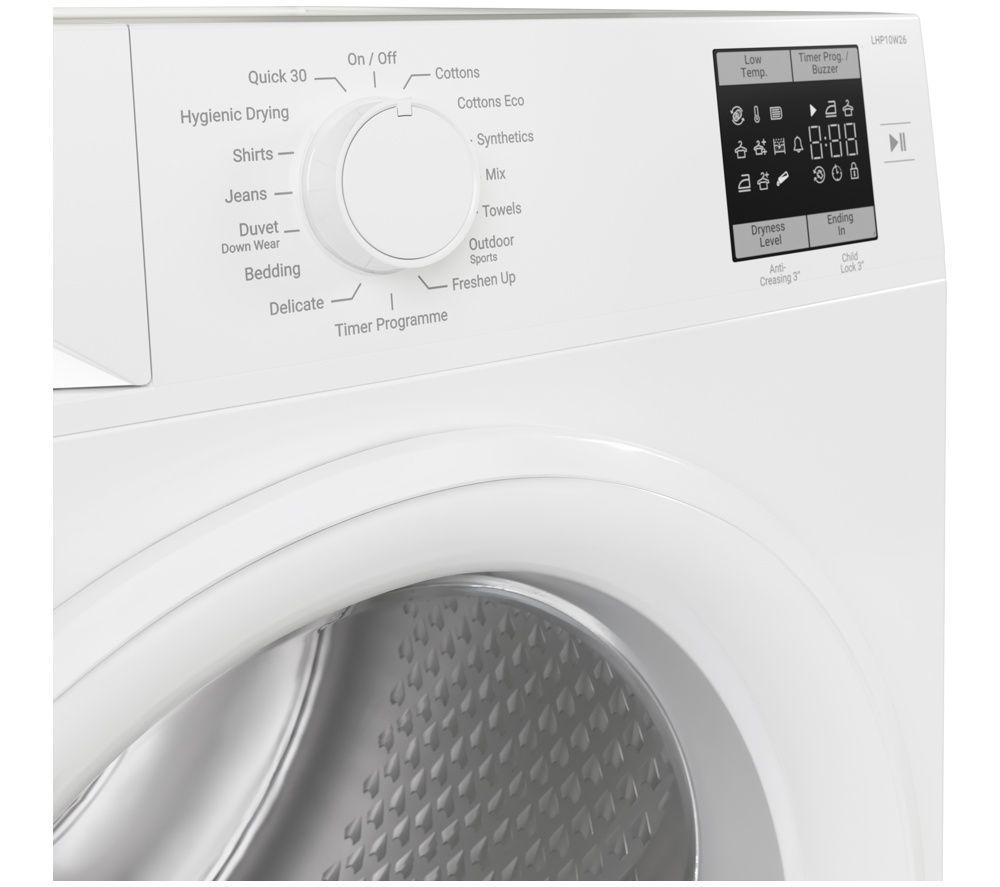 LOGIK LHP10W26 10 kg Heat Pump Tumble Dryer - White image number 3 of 5