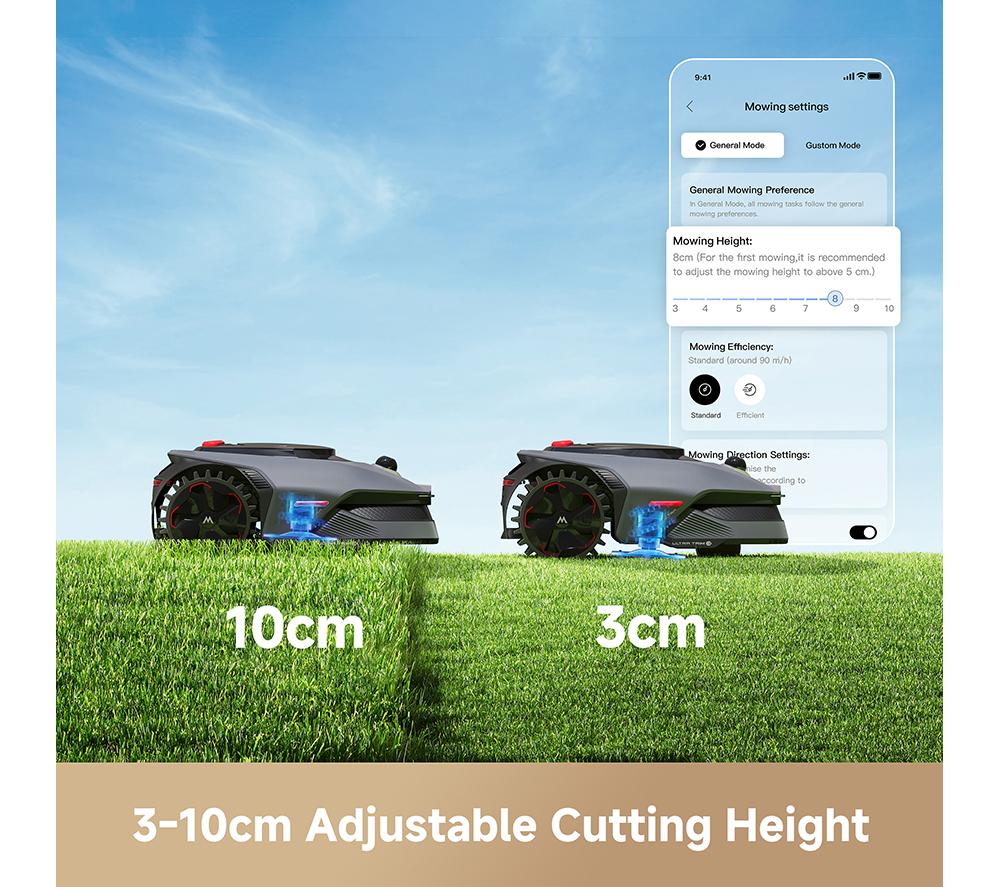 MOVA LiDAX Ultra 800 Cordless Robotic Lawn Mower - Black image number 7 of 11