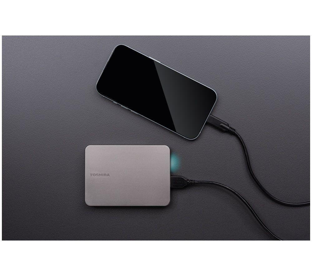 TOSHIBA Canvio Flex Portable Hard drive - 2 TB, Silver image number 3 of 4
