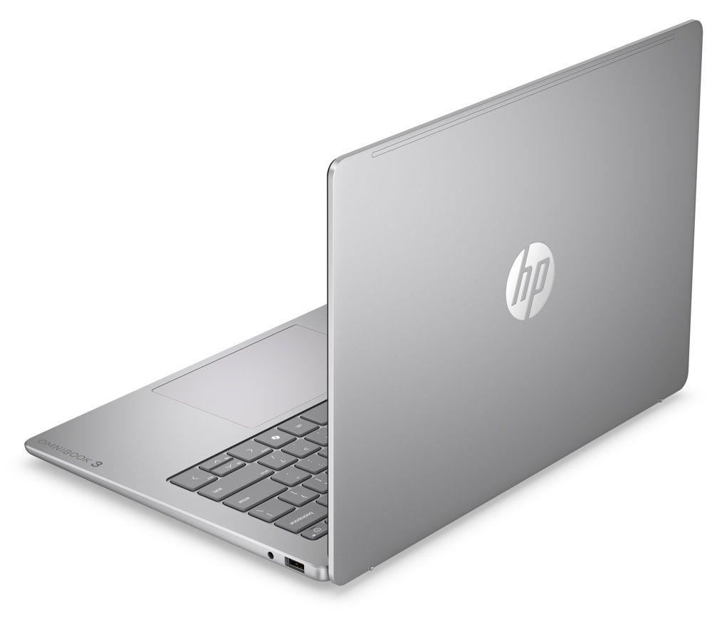 HP OmniBook 3 NGAI 14" Laptop - Snapdragon X, 256 GB SSD, Silver image number 3 of 8