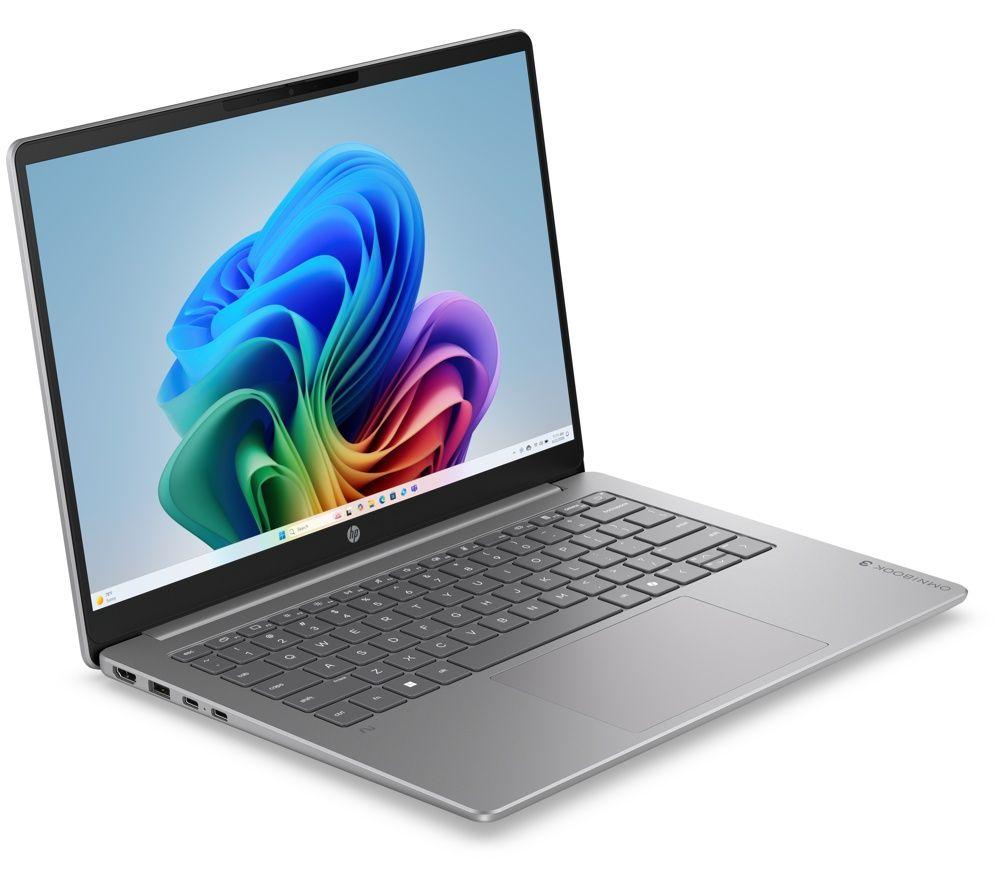 HP OmniBook 3 NGAI 14" Laptop - Snapdragon X, 256 GB SSD, Silver image number 5 of 8
