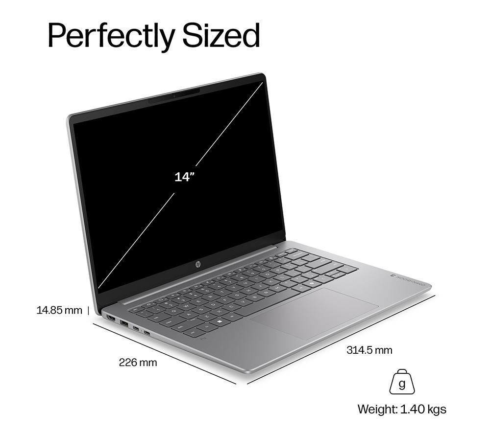 HP OmniBook 3 NGAI 14" Laptop - Snapdragon X, 256 GB SSD, Silver image number 14 of 34
