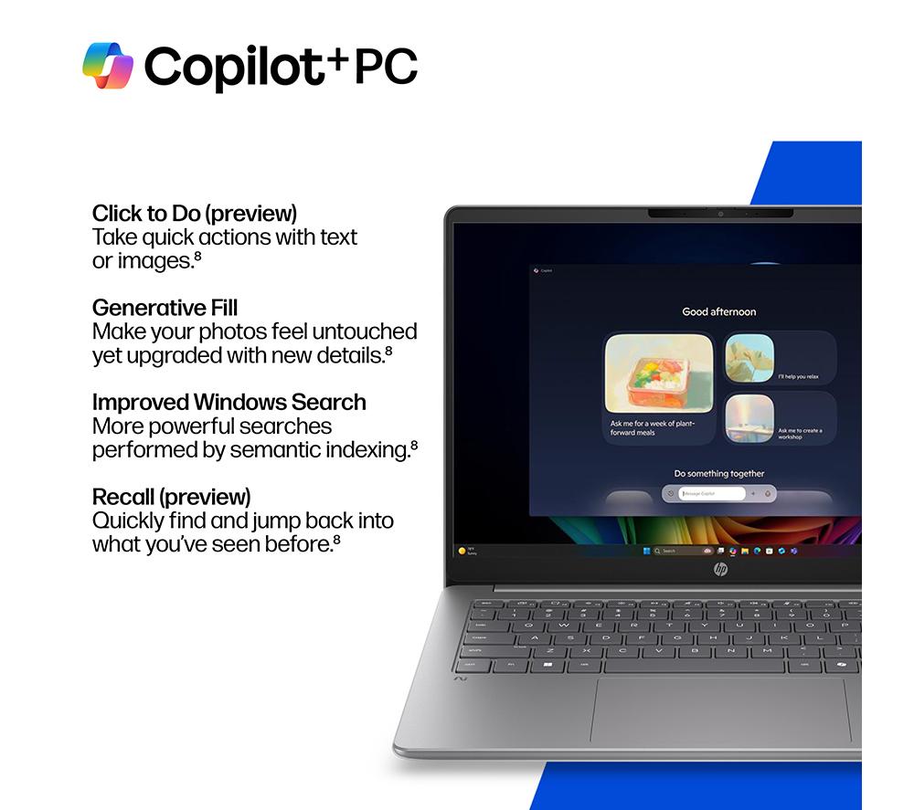 HP OmniBook 3 NGAI 14" Laptop - Snapdragon X, 256 GB SSD, Silver image number 26 of 34
