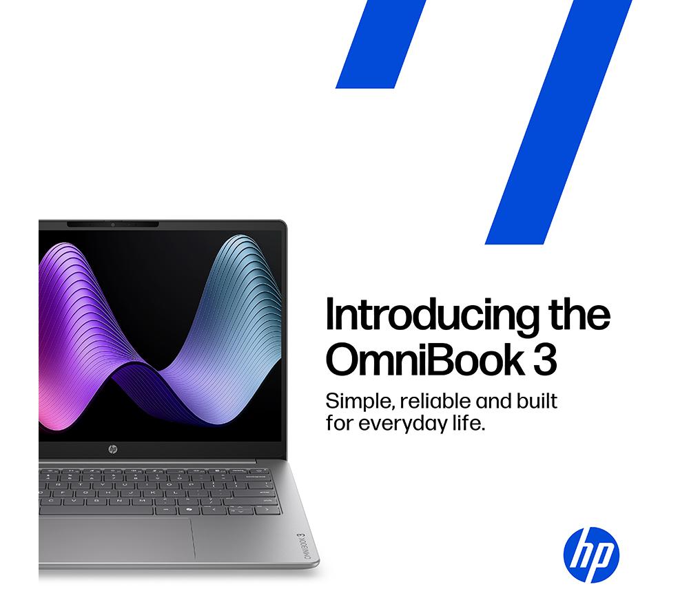 HP OmniBook 3 NGAI 14" Laptop - Snapdragon X, 256 GB SSD, Silver image number 34 of 34