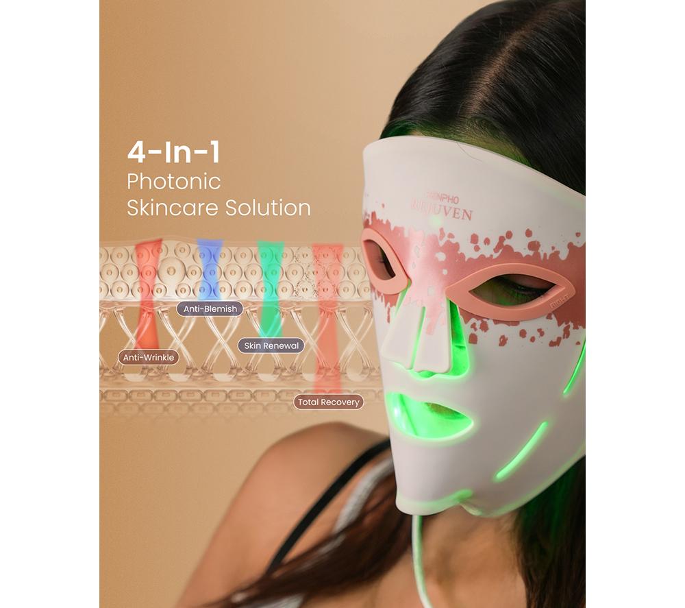 RENPHO Artemis Blush 4-Mode LED Face Mask - White image number 7 of 9