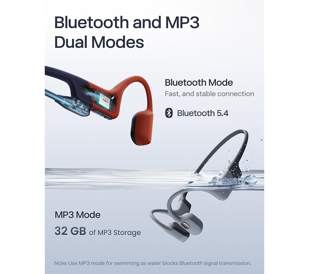 SHOKZ OpenSwim Pro Wireless Bluetooth Headphones - Red image number 5 of 9