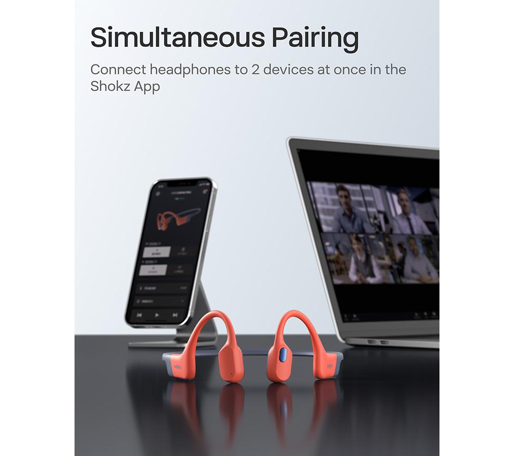 SHOKZ OpenSwim Pro Wireless Bluetooth Headphones - Red image number 8 of 9
