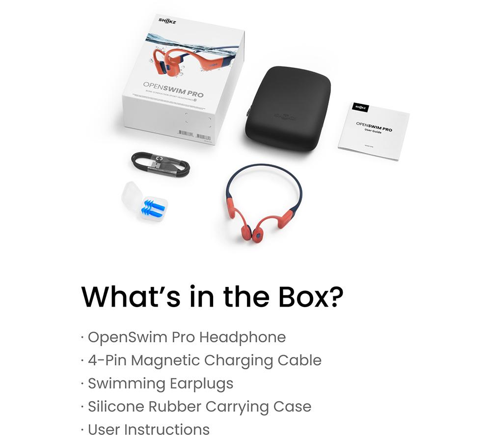 SHOKZ OpenSwim Pro Wireless Bluetooth Headphones - Red image number 9 of 9