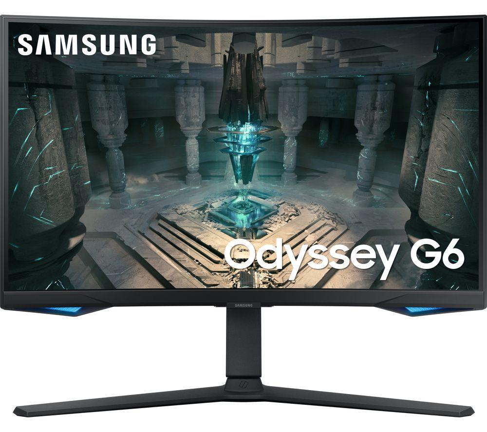 SAMSUNG Odyssey G65B LS27BG650EUXXU Quad HD 27" Curved VA Smart Gaming Monitor - Black, Black