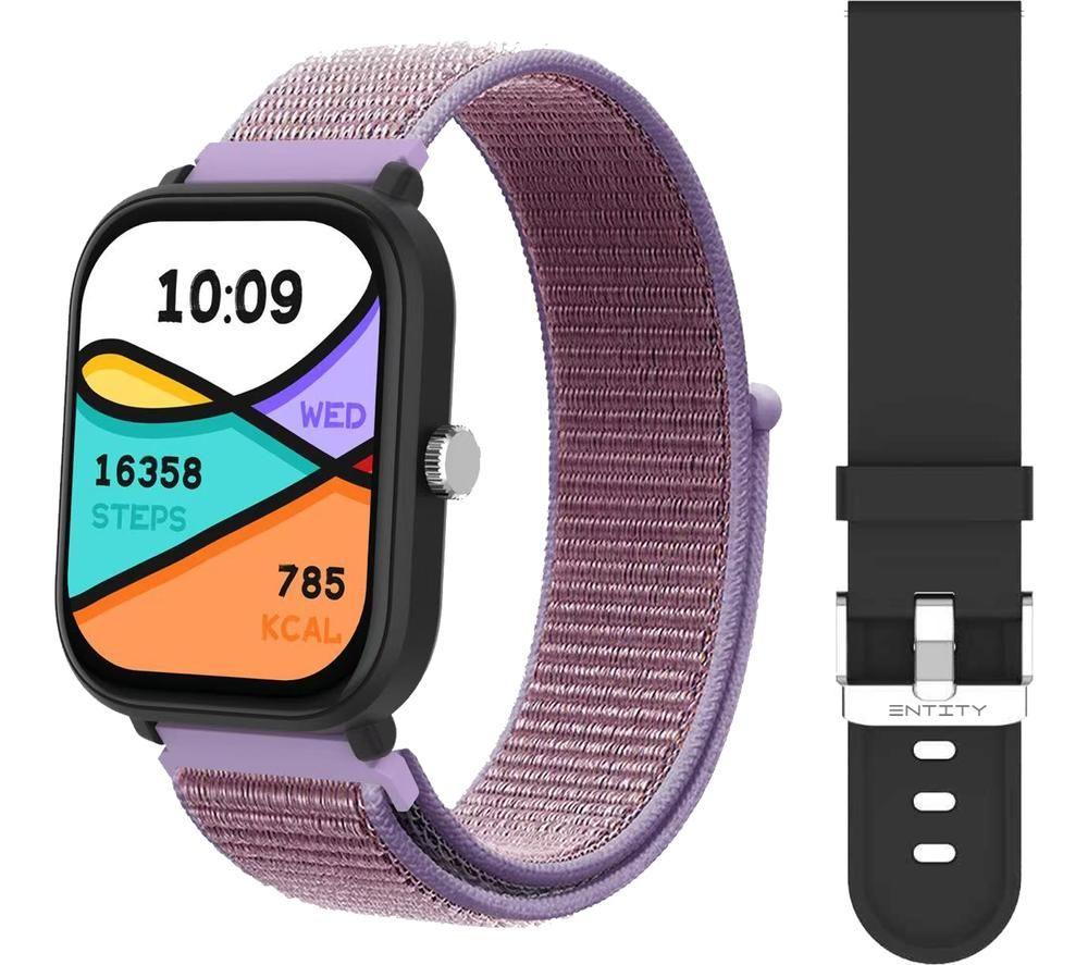 Entity Aero Smart Watch Bundle - Black, 51 Mm, Pink,Black