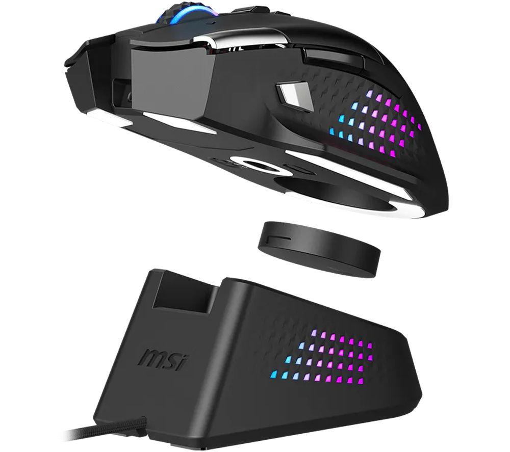 MSI VERSA PRO RGB Wireless Optical Gaming Mouse & Charging Dock - Black image number 9 of 13