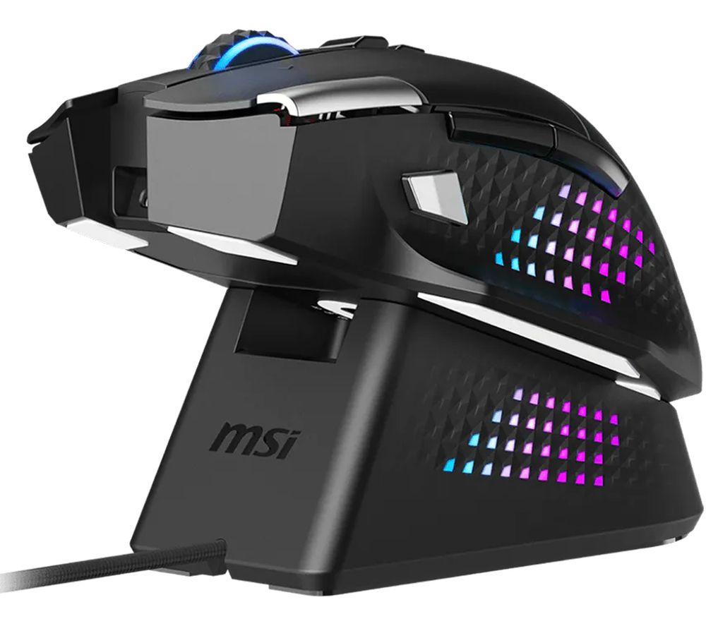 MSI VERSA PRO RGB Wireless Optical Gaming Mouse & Charging Dock - Black image number 10 of 13