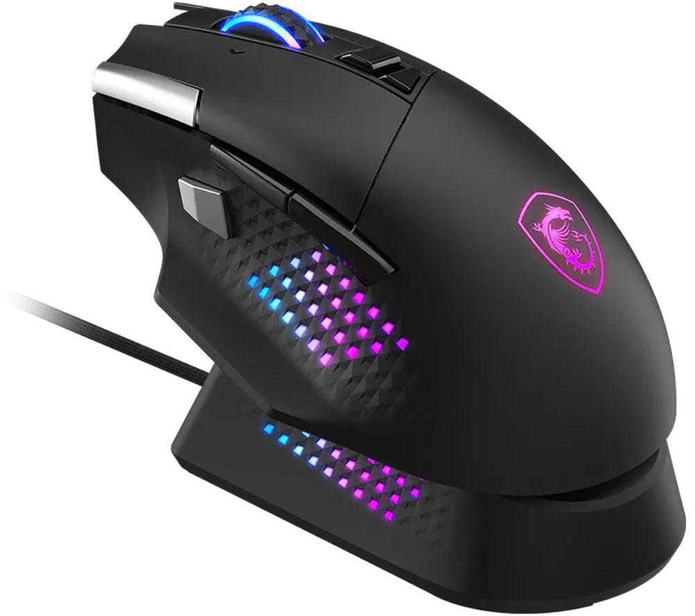 MSI VERSA PRO RGB Wireless Optical Gaming Mouse & Charging Dock - Black image number 11 of 13