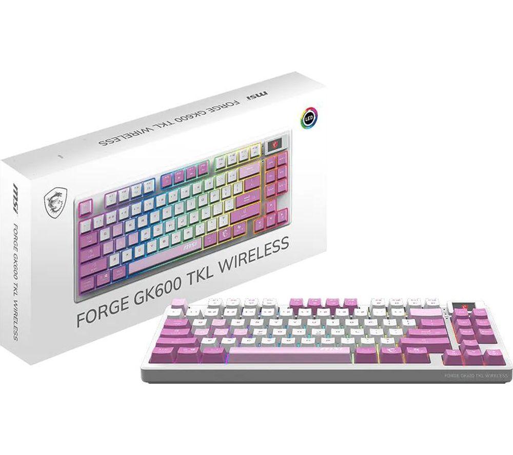 MSI Forge GK600 Wireless Mechanical Gaming Keyboard - Violet image number 4 of 6