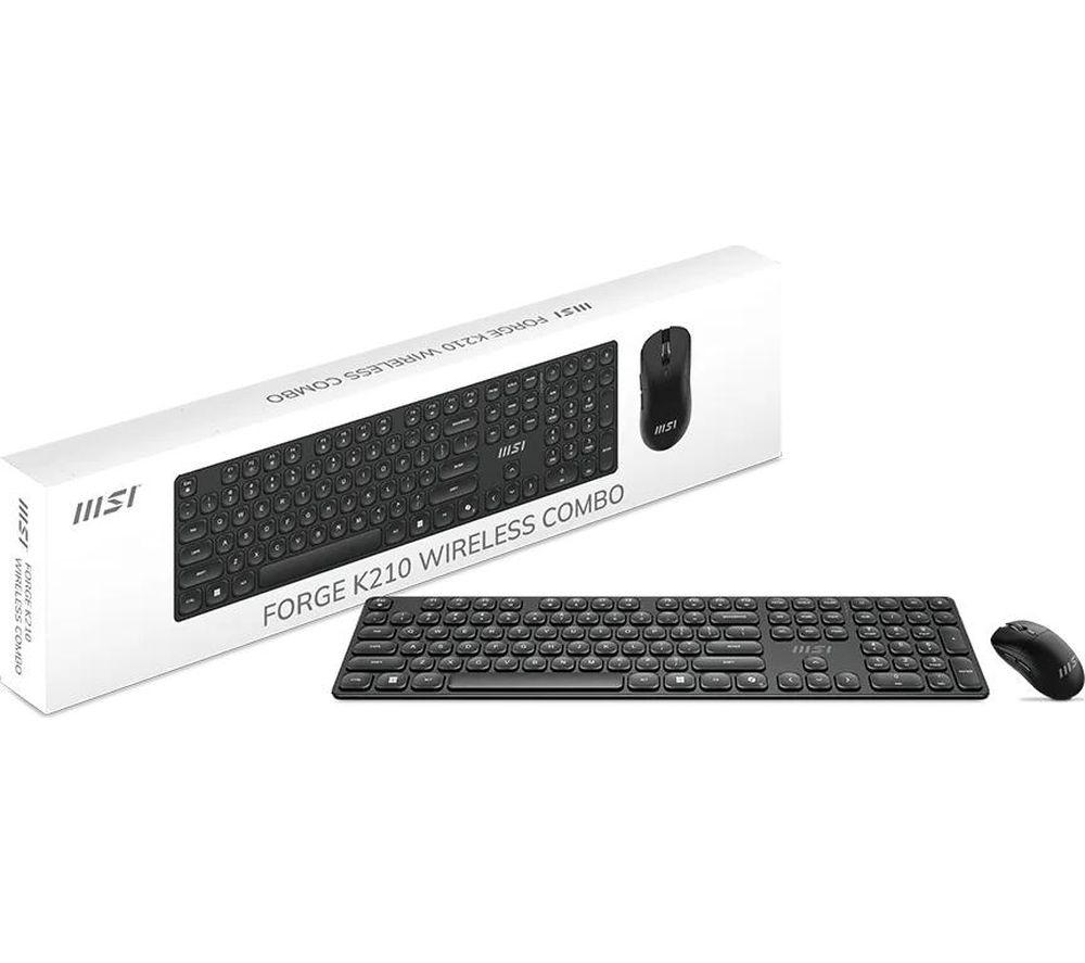 MSI FORGE K210 Wireless Gaming Keyboard & Mouse Set - Black image number 5 of 6