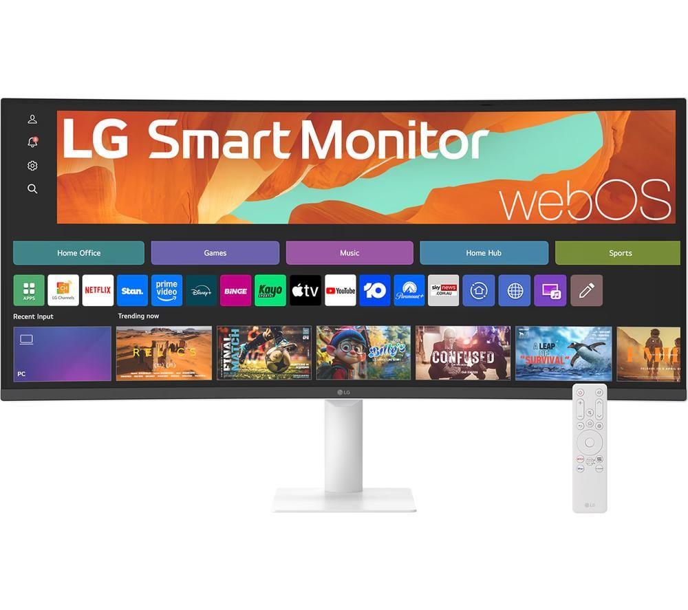 LG 34U601SA-W Quad HD 34" Curved LED Smart Monitor - White image number 5 of 10