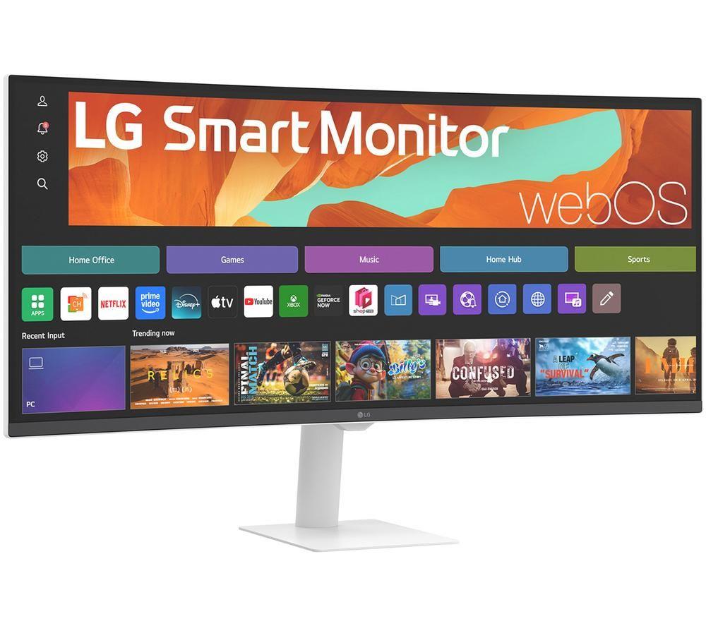 LG 34U601SA-W Quad HD 34" Curved LED Smart Monitor - White image number 6 of 10