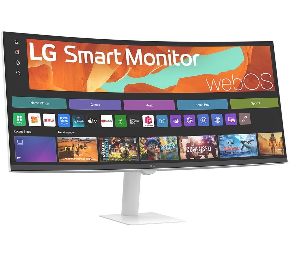 LG 34U601SA-W Quad HD 34" Curved LED Smart Monitor - White image number 7 of 10
