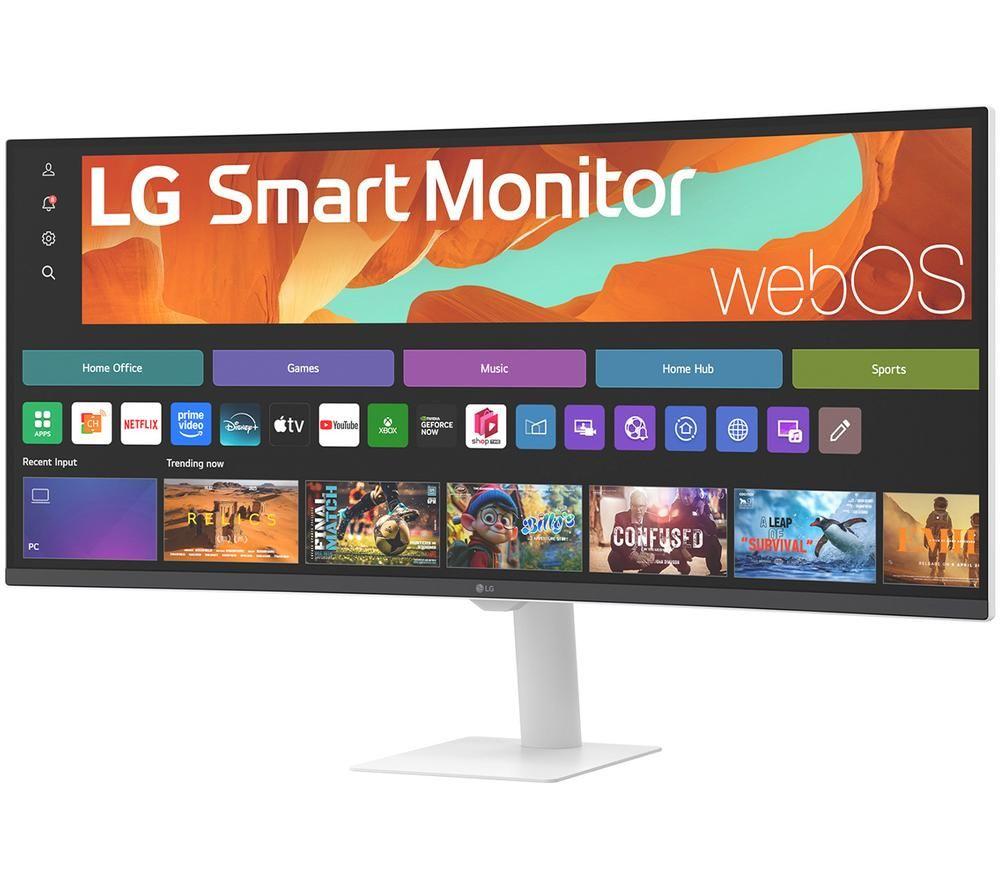 LG 34U601SA-W Quad HD 34" Curved LED Smart Monitor - White image number 8 of 10