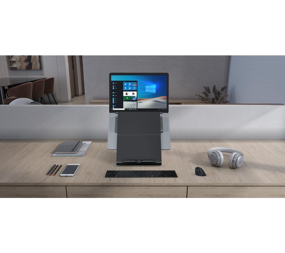 STANDIVARIUS Etra Laptop Stand with Pivotable Document Holder - Black image number 3 of 8