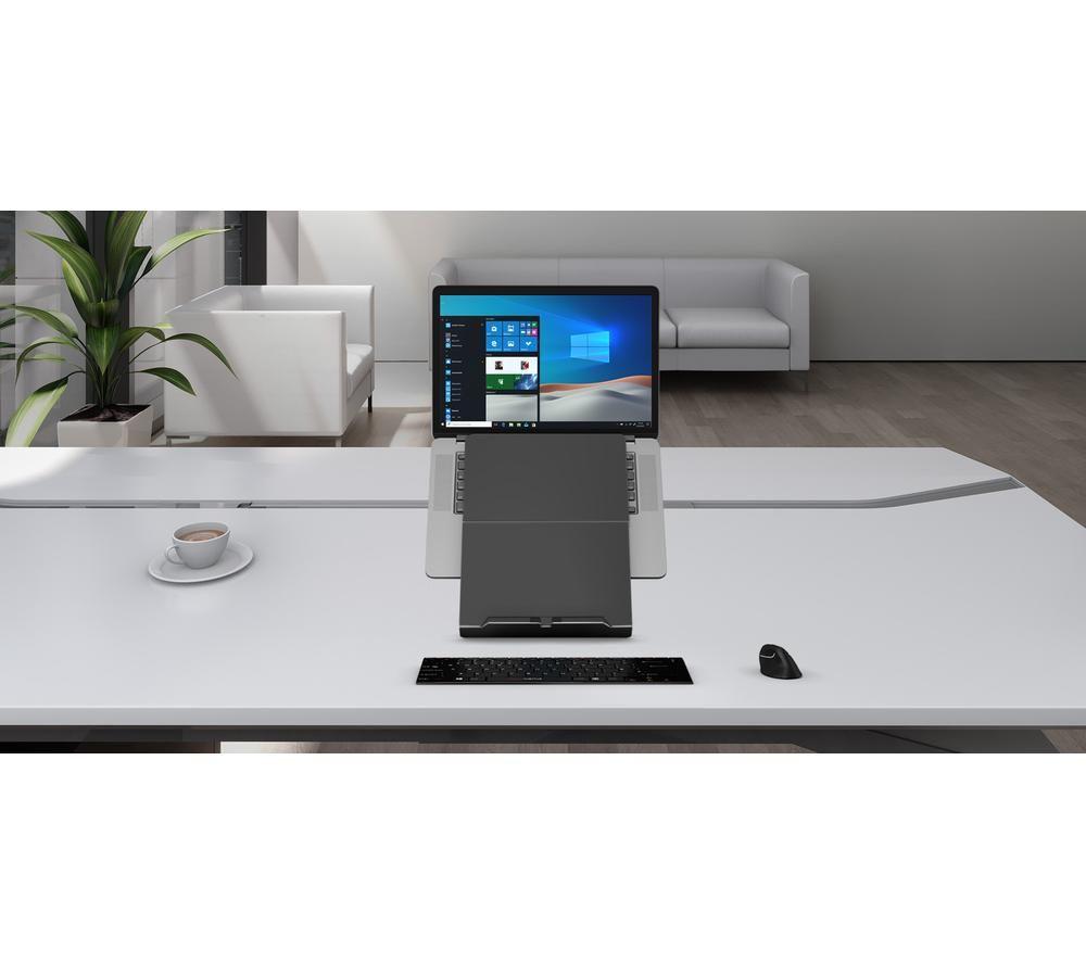 STANDIVARIUS Etra Laptop Stand with Pivotable Document Holder - Black image number 4 of 8