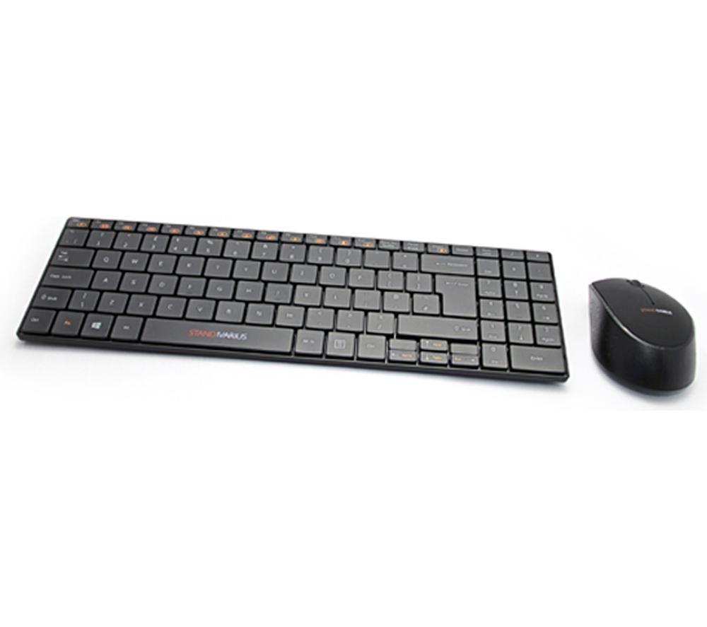 STANDIVARIUS Ergo Kit Wireless Keyboard, Mouse & Laptop Stand Set - Black & Silver image number 2 of 8