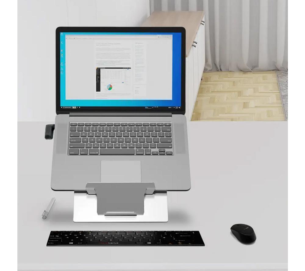 STANDIVARIUS Ergo Kit Wireless Keyboard, Mouse & Laptop Stand Set - Black & Silver image number 4 of 8