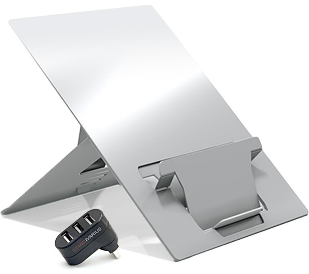 STANDIVARIUS Ergo Kit Wireless Keyboard, Mouse & Laptop Stand Set - Black & Silver image number 8 of 8