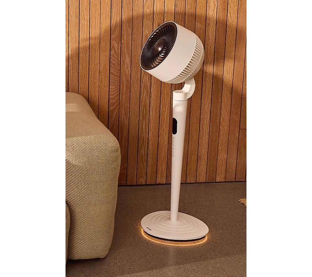 AIRCRAFT HOME AirLUME Quiet Air Circulator 8" Pedestal Fan - White Stone image number 8 of 11