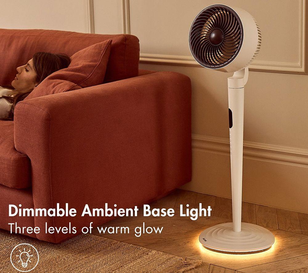 AIRCRAFT HOME AirLUME Quiet Air Circulator 8" Pedestal Fan - White Stone image number 9 of 11