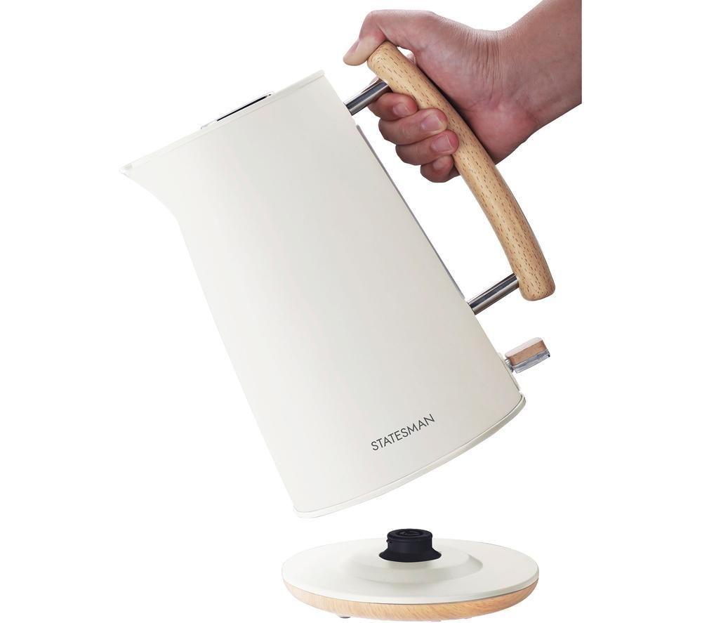 STATESMAN Scandi SKK00153CR Jug Kettle - Brown & White image number 3 of 6