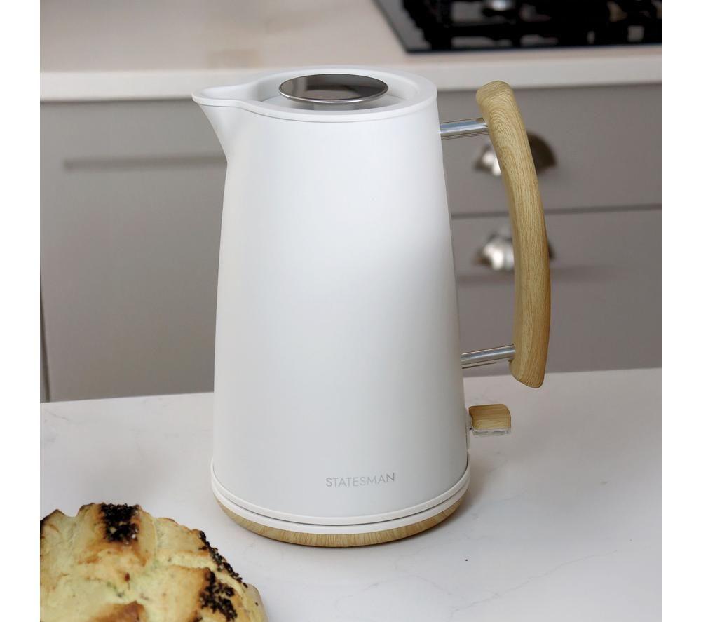 STATESMAN Scandi SKK00153CR Jug Kettle - Brown & White image number 4 of 6